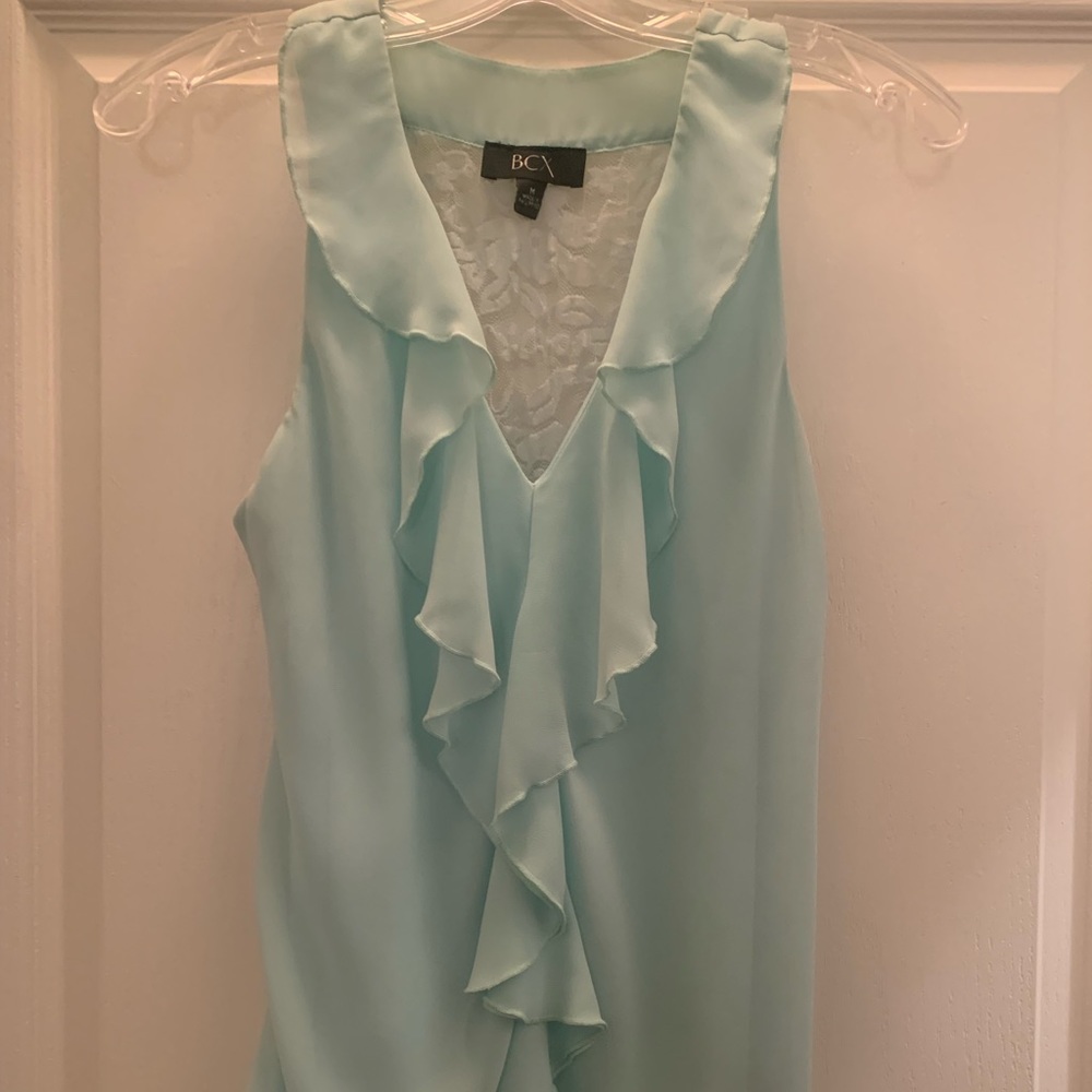 Sky blue dressy tank